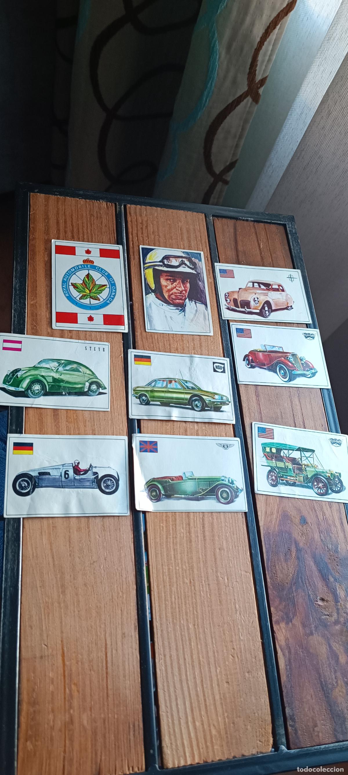 Coleccionismo cromos antiguos: 9 CROMOS EL MUNDO DEL AUTOMOVIL - EDITORIAL BRUGUERA