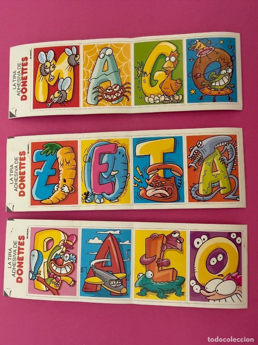 Coleccionismo cromos antiguos: La tira adhesiva de Donettes - 3 de la serie LETRAS