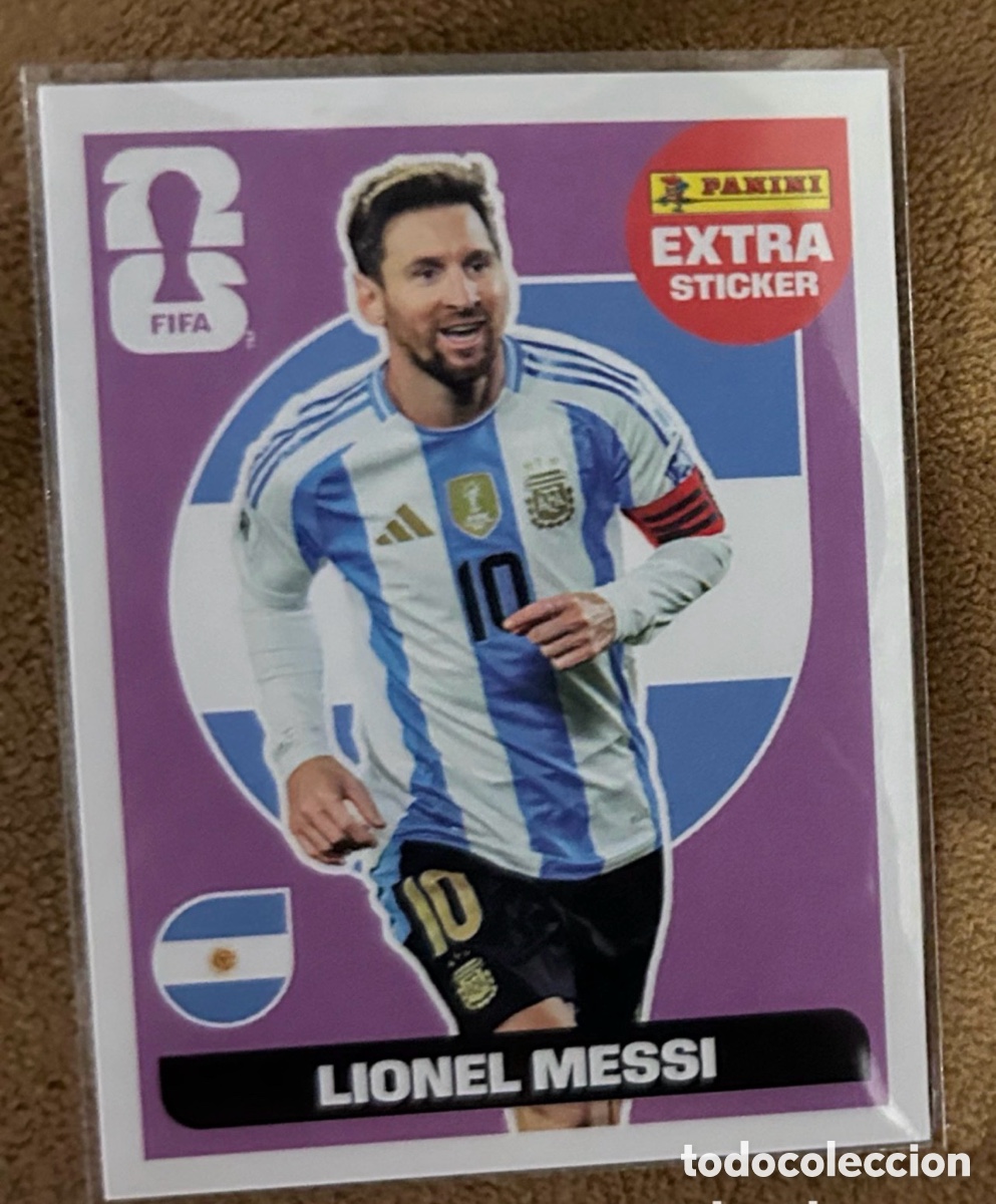 Coleccionismo cromos antiguos: MESSI MAGENTA BASE EXTRA STICKER PANINI FIFA MUNDIAL WORLD CUP 2026