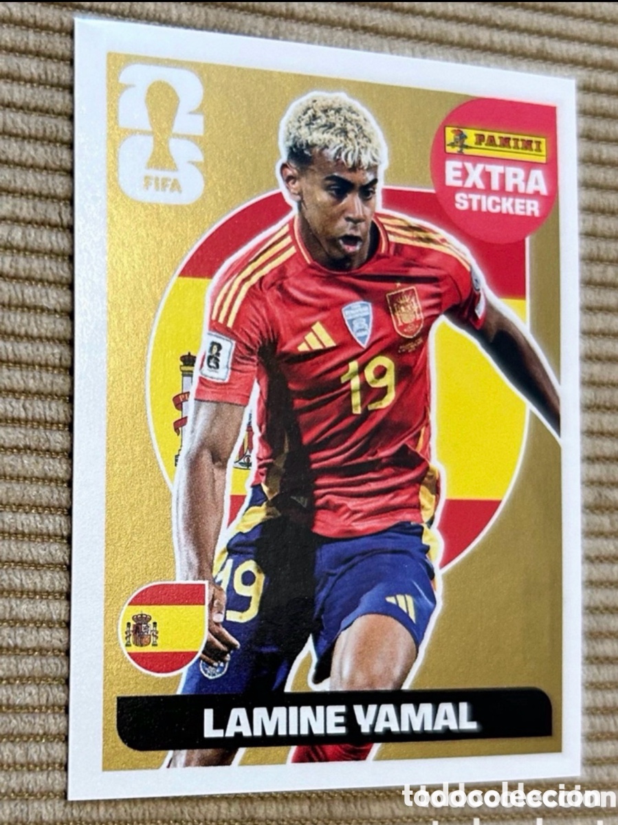Coleccionismo cromos antiguos: EXTRA STICKER ORO LAMINE YAMAL MUNDIAL 2026