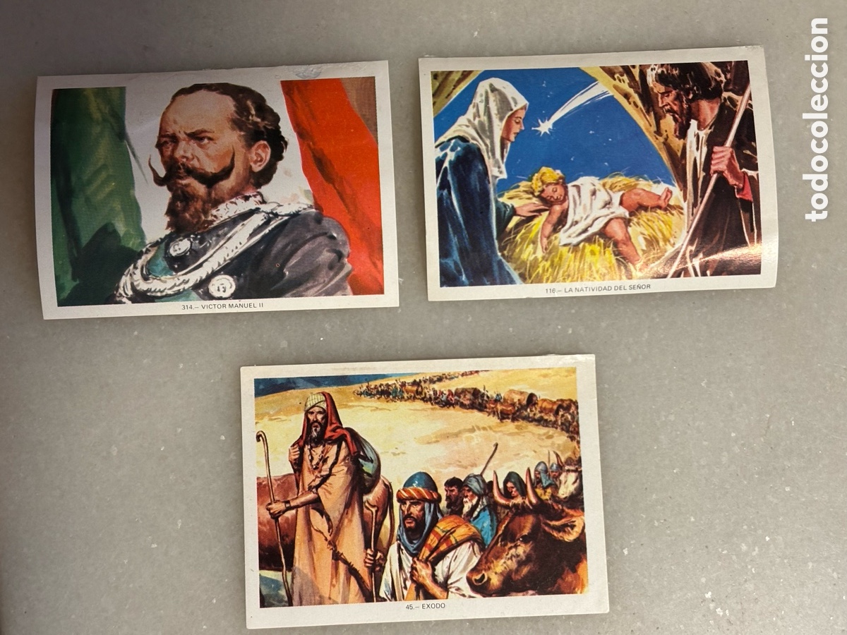 Coleccionismo cromos antiguos: Lote privado, tres Cromos, historia del mundo