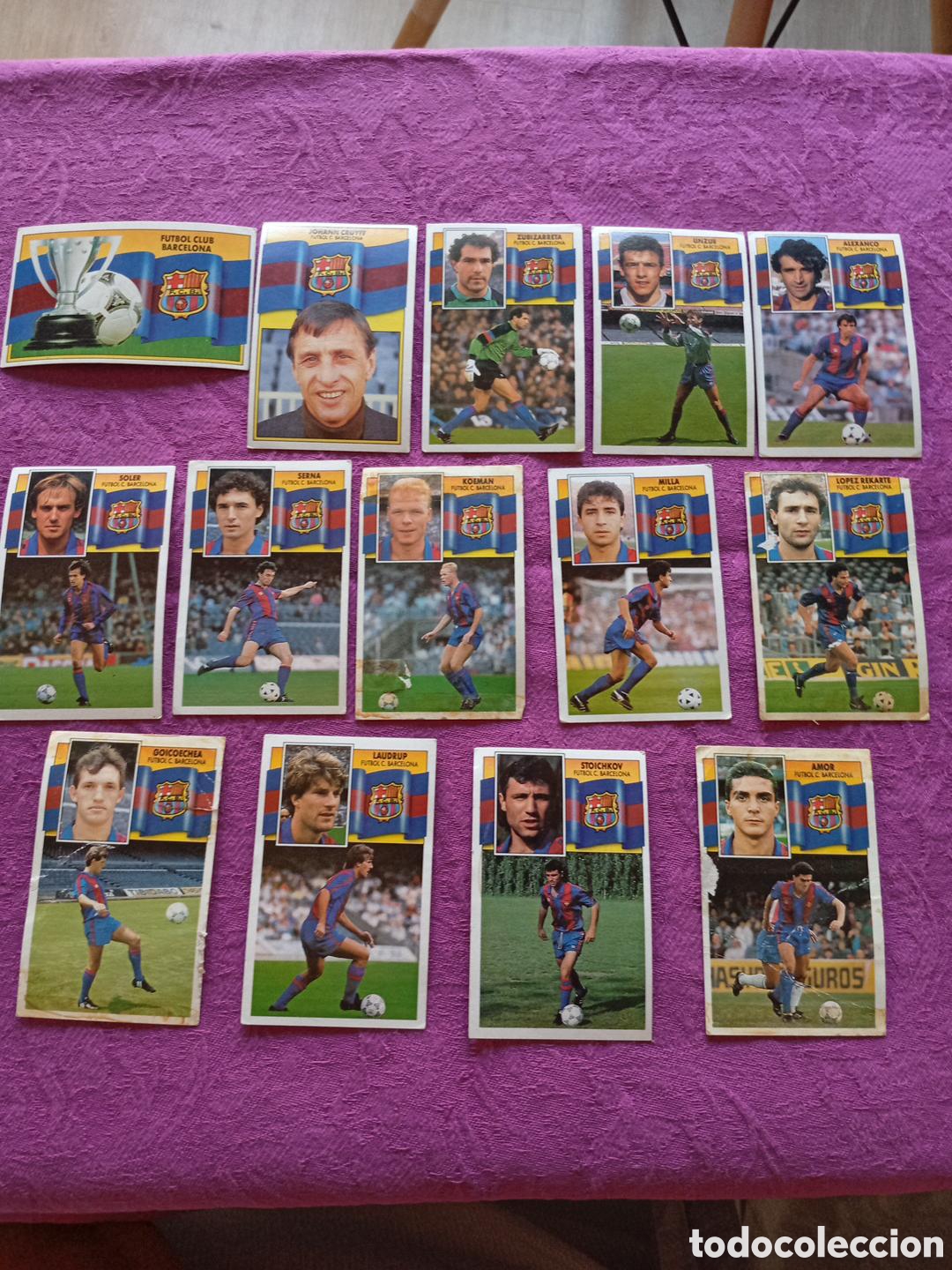Sammeln alte Sammelbilder: 14 cromos Barcelona liga 90/91