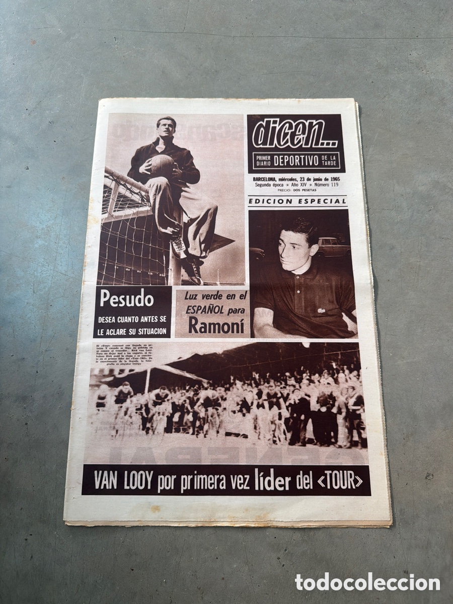 Coleccionismo cromos antiguos: Dicen&hellip; 23/06/1965. Pesudo, Ramon&iacute; y Van Looy.