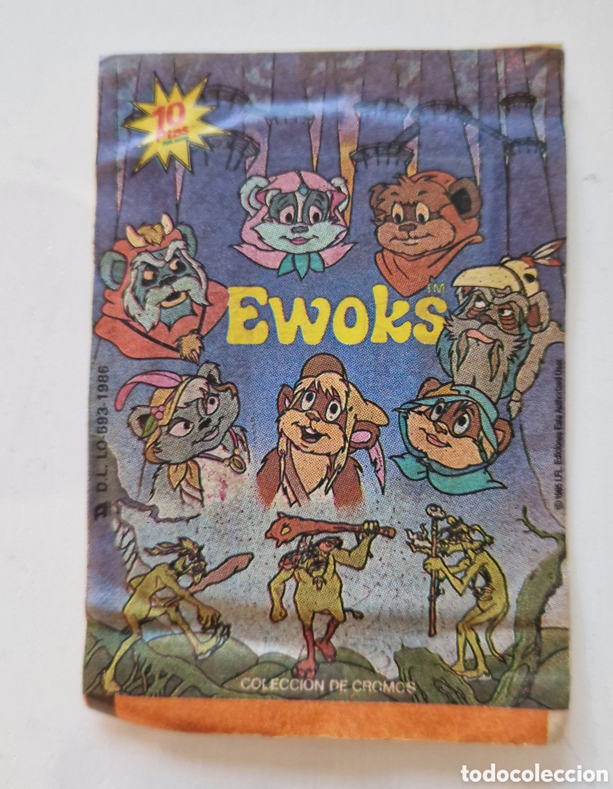 Coleccionismo cromos antiguos: Star wars: ewoks sobre sin abrir