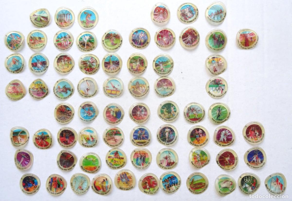 Collezionismo Figurine antiche: COCA -COLA MONTREAL 1976 lote de 70 cromos- transparencias plasticas