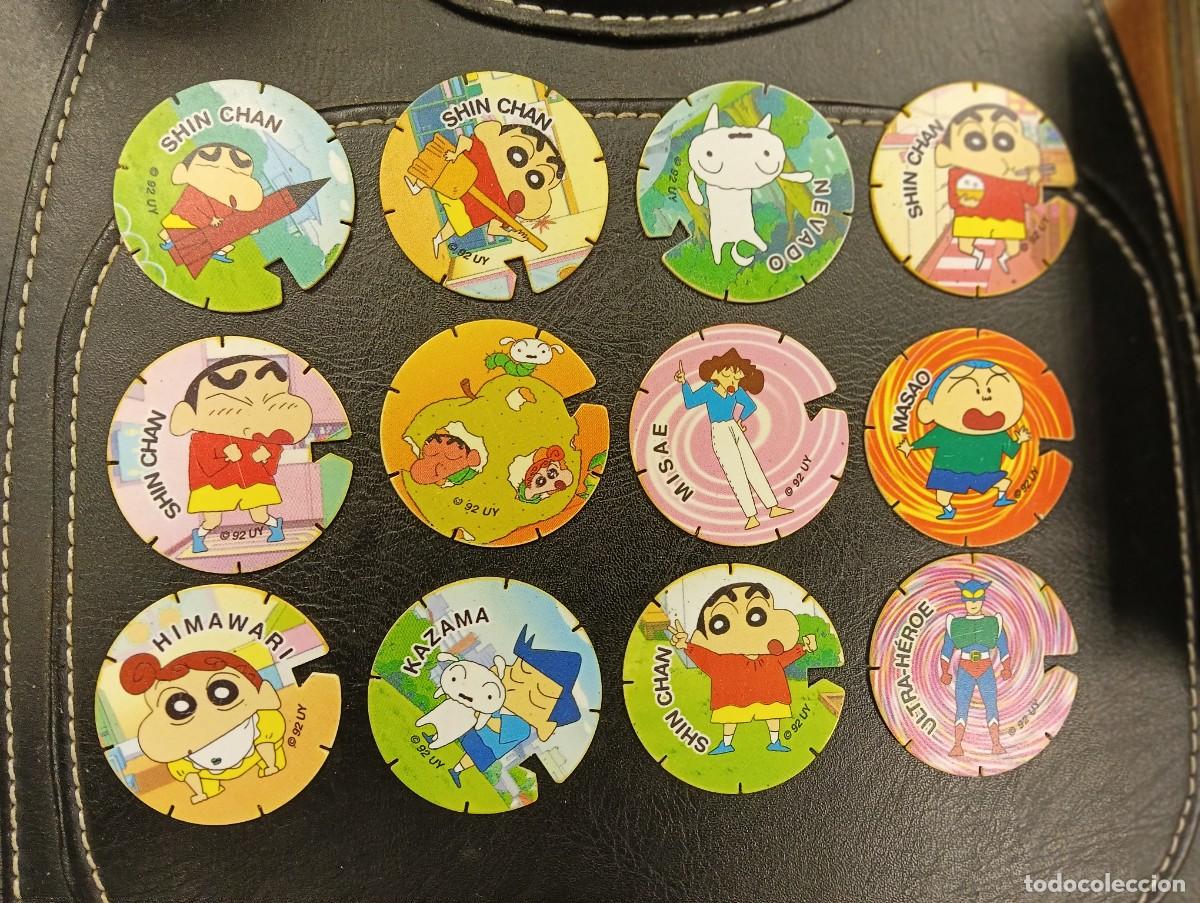 Coleccionismo cromos antiguos: LOTE DE 12 TAZOS GREFUSA - SHIN CHAN - 2 6 13 14 46 53 61 64 66 74 82 95