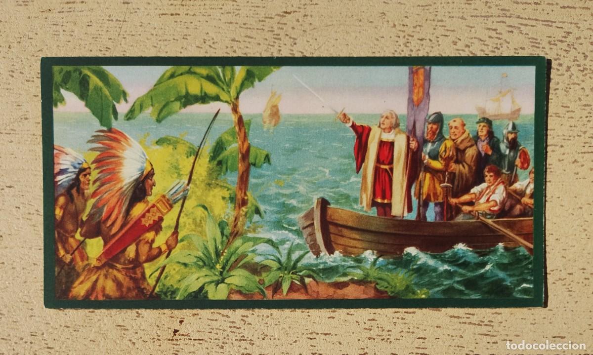 Coleccionismo cromos antiguos: Tarjeta Cromo VII Vida Crist&oacute;bal Col&oacute;n Igual Tupinamba