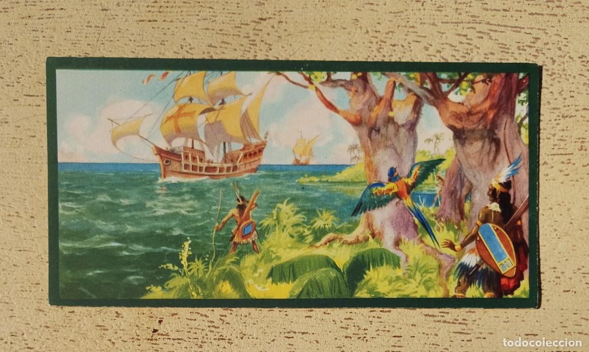 Coleccionismo cromos antiguos: Tarjeta Cromo VIII Vida Crist&oacute;bal Col&oacute;n Igual Tupinamba