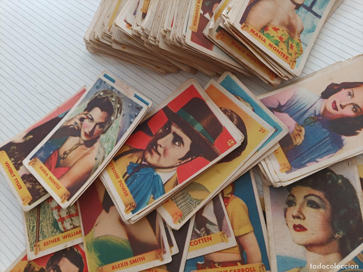 Coleccionismo cromos antiguos: Cine. USA Hollywood, gran lote de 438 cromos a&ntilde;os 40, actores y actrices