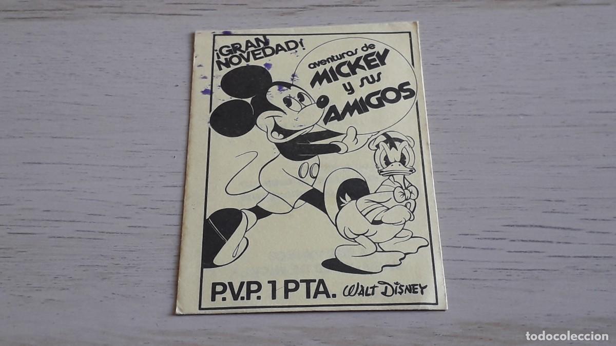 Coleccionismo cromos antiguos: Sobre obsequio con sus cromos y sin abrir, Album Aventuras de Mickey y sus amigos, original a&ntilde;o 1976