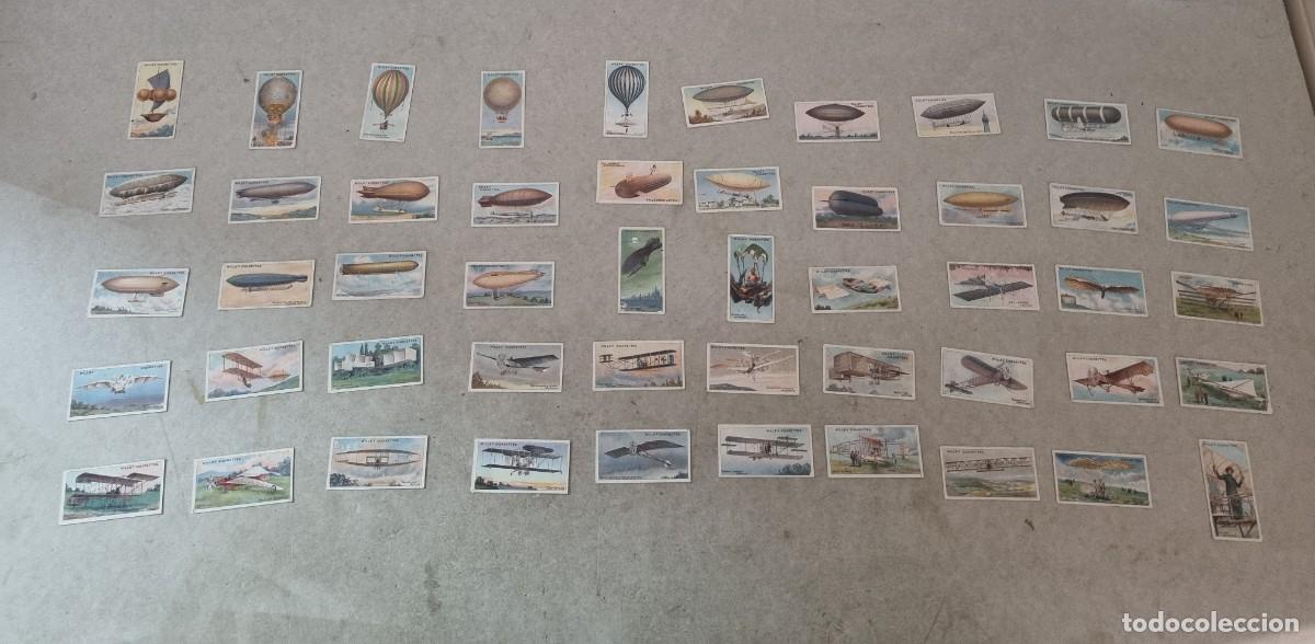 Coleccionismo cromos antiguos: Lote de 50 tarjetas de aviaci&oacute;n serie completa