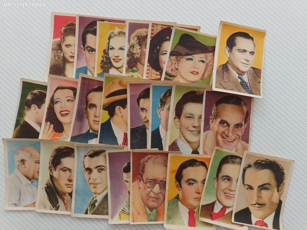 Coleccionismo cromos antiguos: 23 cromos de cine. HOLLYWOOD USA. Editorial Bruguera a&ntilde;os 50