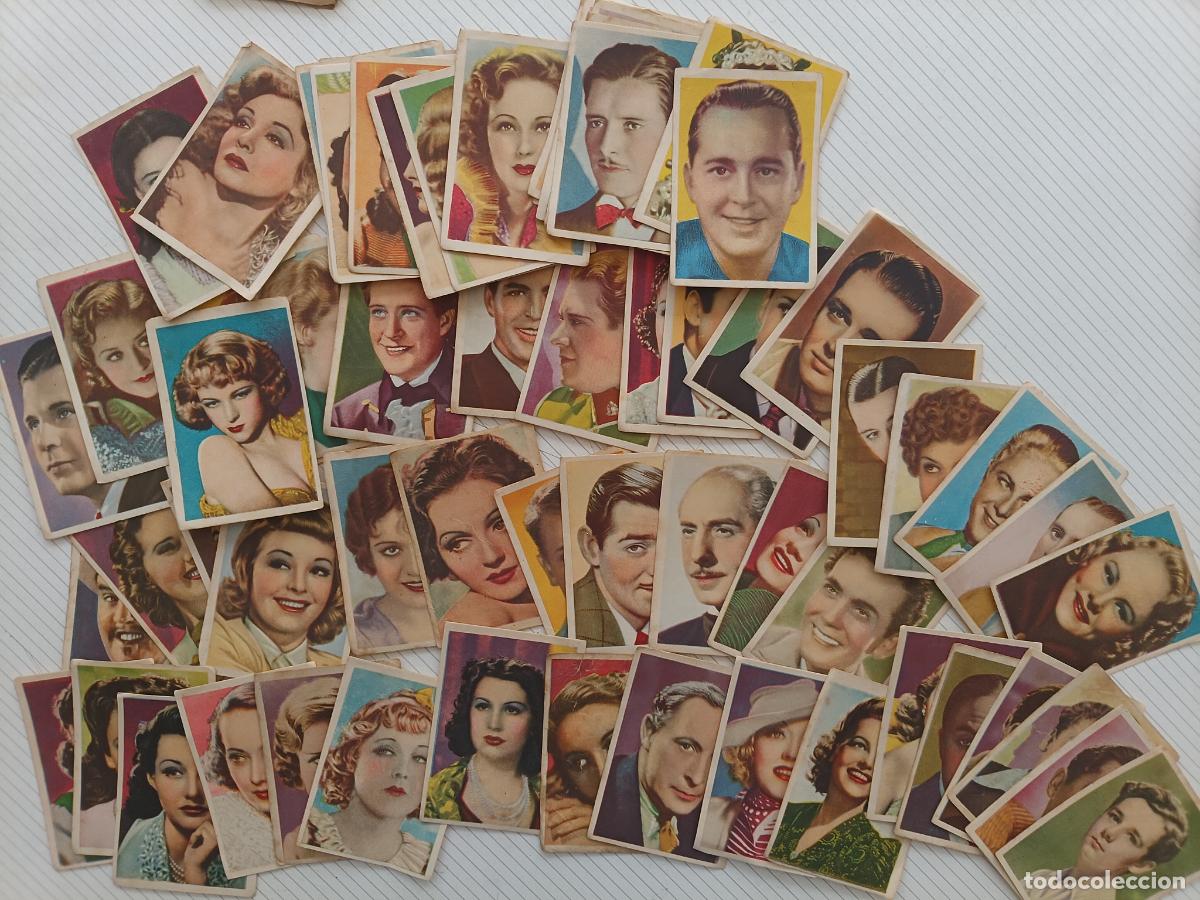 Coleccionismo cromos antiguos: 65 cromos de cine. HOLLYWOOD USA. Editorial Bruguera a&ntilde;os 50, cromos CINEFOTO