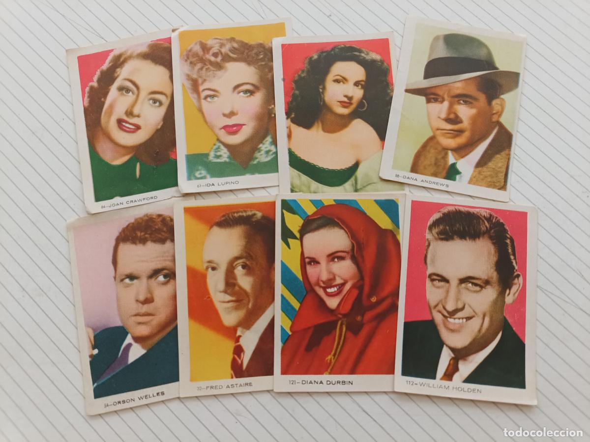 Coleccionismo cromos antiguos: 8 cromos de cine. HOLLYWOOD USA