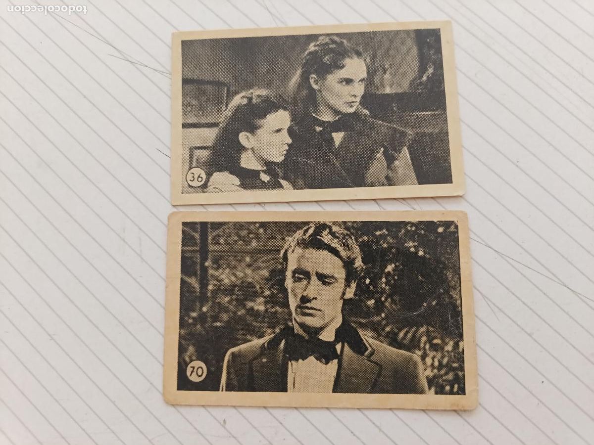 Coleccionismo cromos antiguos: 2 cromos antiguos de cine. HOLLYWOOD USA