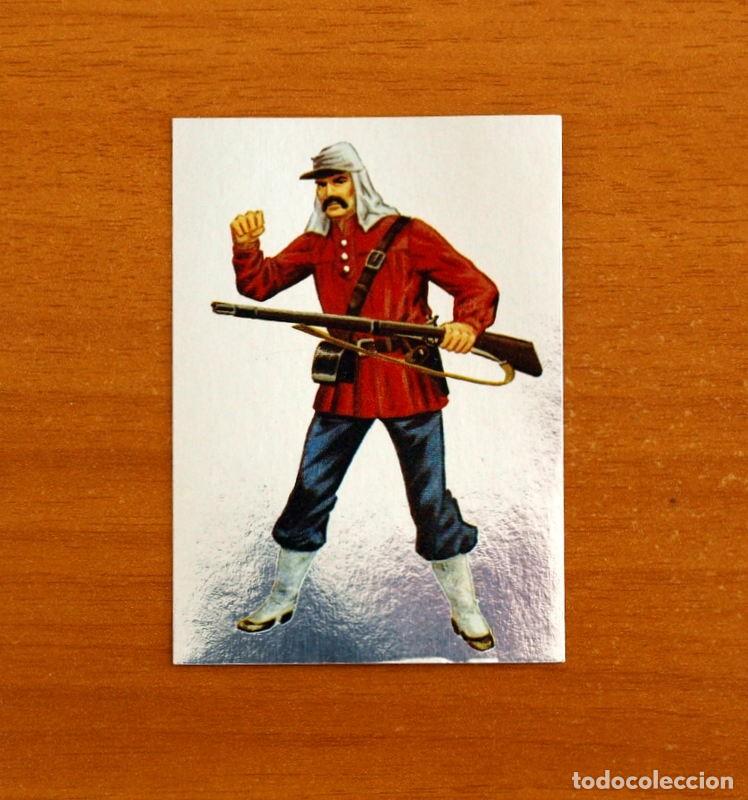 Coleccionismo cromos antiguos: El mundo en guerra a trav&eacute;s de la historia - Maga 1979 - n&ordm; 141 Plateado - Adhesivo Nunca pegado