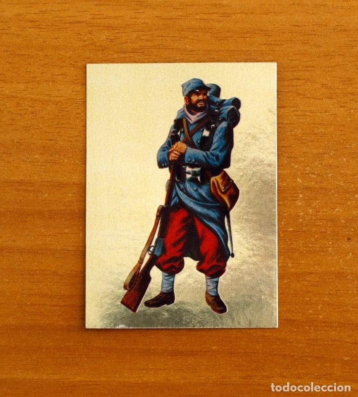 Coleccionismo cromos antiguos: Hechos y soldados del siglo XX - Maga 1979 - N&ordm; 33 Soldado Frances -Dorado-Adhesivo Nunca pegado