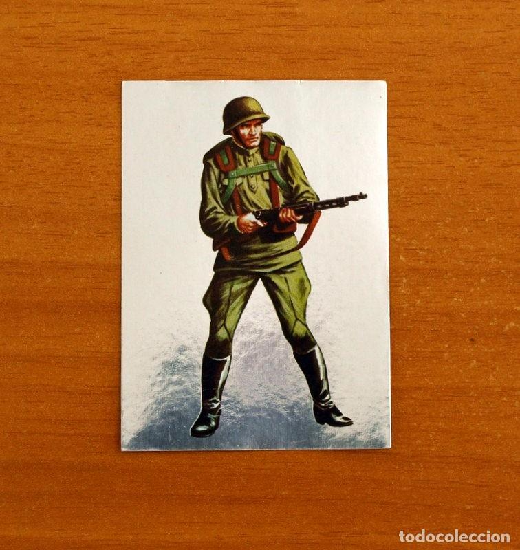 Coleccionismo cromos antiguos: Hechos y soldados del Siglo XX-N 119 Soldado Ruso Adhesivo-Plateado-Editorial Maga 1979-Nunca Pegado