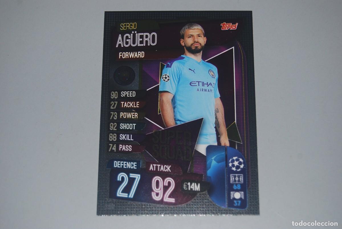 Coleccionismo cromos antiguos: AGUERO MANCHESTER CITY FC. TOPPS MATCH ATTAX SUPER SQUAD 2019-20 2019-2020 (VER FOTOGRAFIAS)