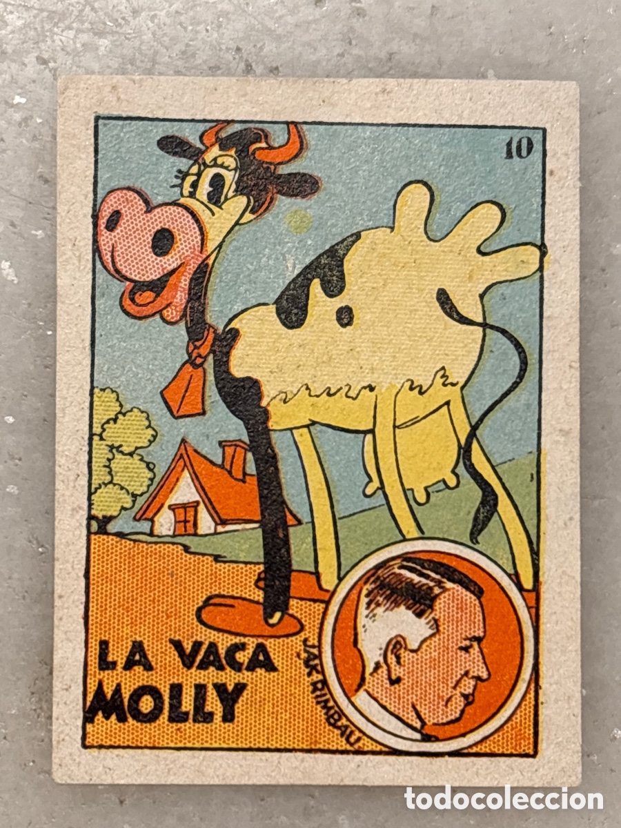 Collectable Antique Stickers: Cromo vaca Molly &aacute;lbum cultura 1939.