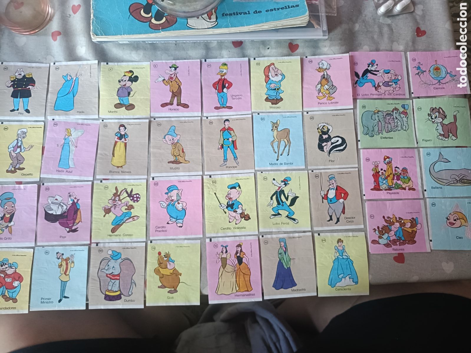 Coleccionismo cromos antiguos: Lote de 36 cromos Disney Festival de Estrellas Topps
