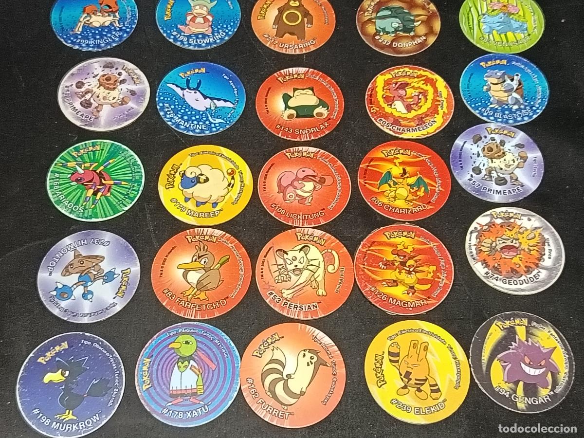 Collectable Antique Stickers: TAZOS POKEMON Lote de 25 tazos de la Serie 1, 2, 3 y attack.