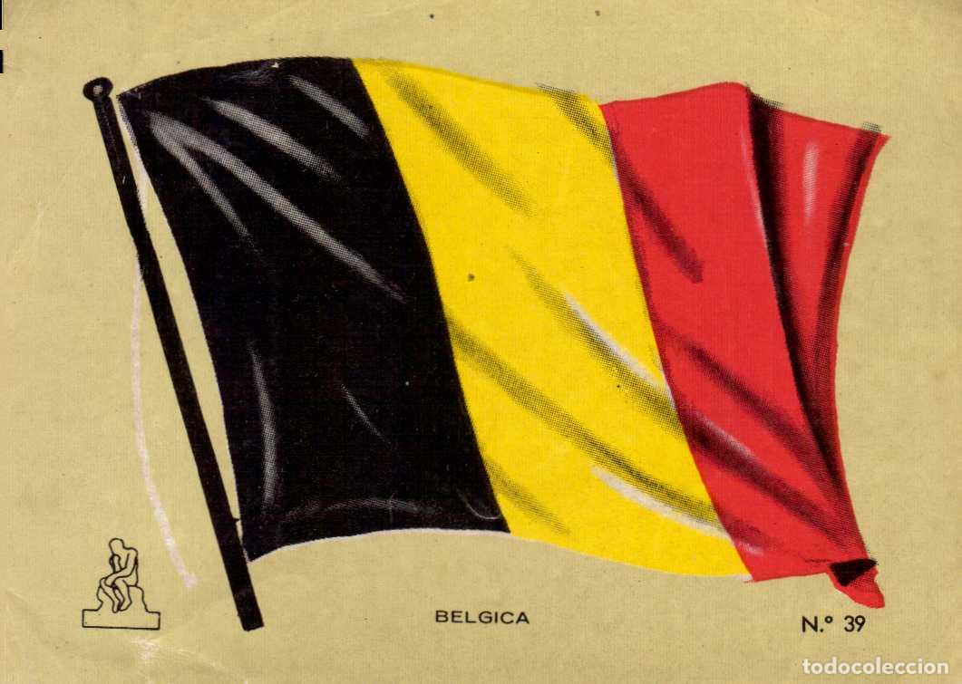Coleccionismo cromos antiguos: N&ordm; 39 BANDERA BELGICA - CROMO COLECCI&Oacute;N UNIVERSAL ESCUDOS, BANDERAS, MAPAS, MONEDAS. ALES, 1962
