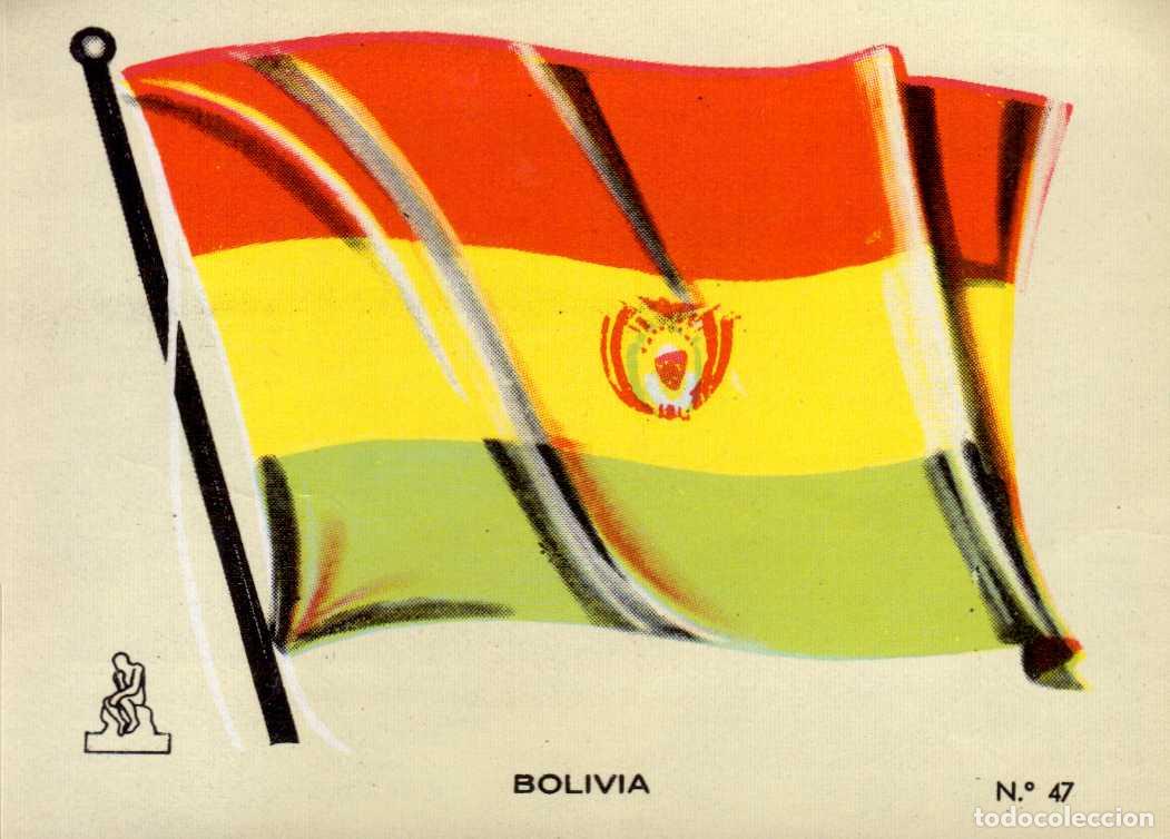 Coleccionismo cromos antiguos: N&ordm; 47 BANDERA BOLIVIA - CROMO COLECCI&Oacute;N UNIVERSAL ESCUDOS, BANDERAS, MAPAS, MONEDAS. ALES, 1962
