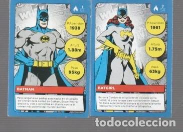 Coleccionismo cromos antiguos: DOS CROMO DE BATMAN EDITO. DC Y CAREFOUR