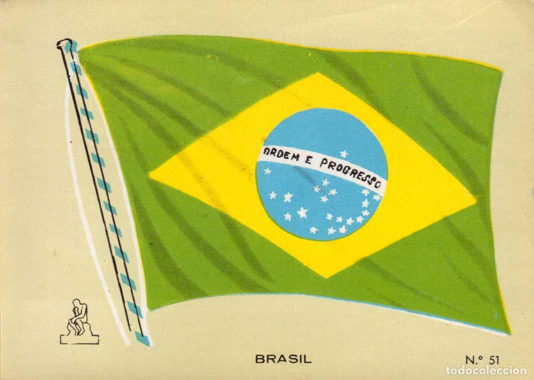 Coleccionismo cromos antiguos: N&ordm; 51 BANDERA BRASIL - CROMO COLECCI&Oacute;N UNIVERSAL ESCUDOS, BANDERAS, MAPAS, MONEDAS. ALES, 1962