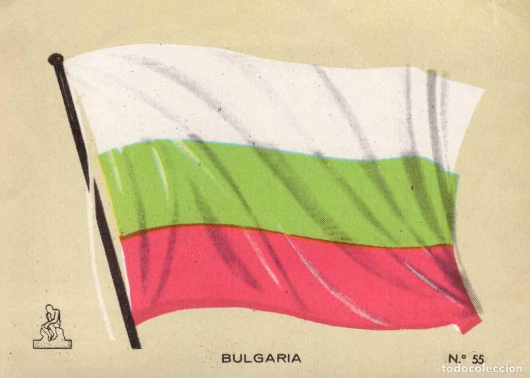 Coleccionismo cromos antiguos: N&ordm; 55 BANDERA BULGARIA - CROMO COLECCI&Oacute;N UNIVERSAL ESCUDOS, BANDERAS, MAPAS, MONEDAS. ALES, 1962