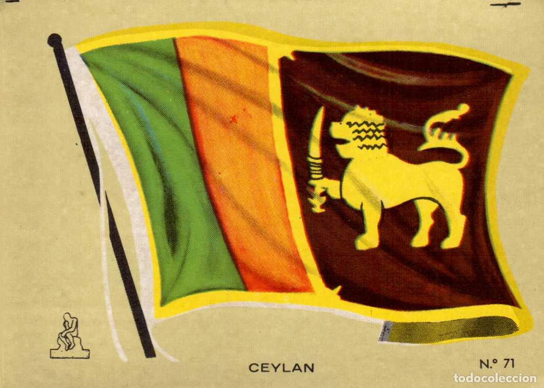 Coleccionismo cromos antiguos: N&ordm; 71 BANDERA CEYLAN - CROMO COLECCI&Oacute;N UNIVERSAL ESCUDOS, BANDERAS, MAPAS, MONEDAS. ALES, 1962