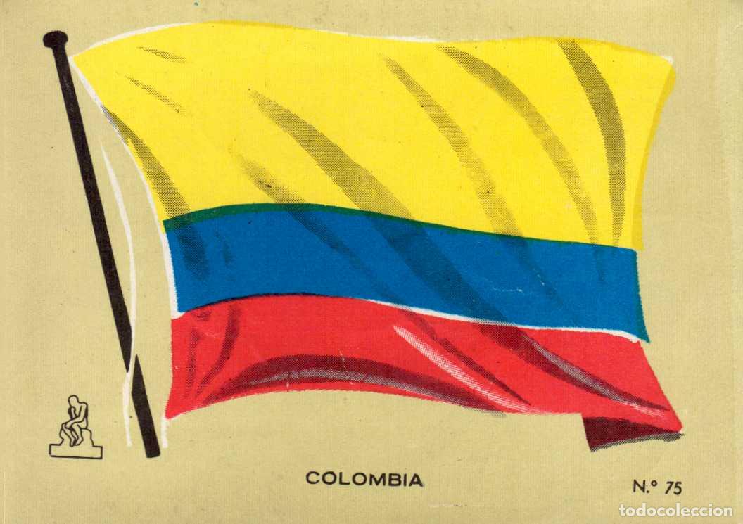 Coleccionismo cromos antiguos: N&ordm; 75 BANDERA COLOMBIA - CROMO COLECCI&Oacute;N UNIVERSAL ESCUDOS, BANDERAS, MAPAS, MONEDAS. ALES, 1962