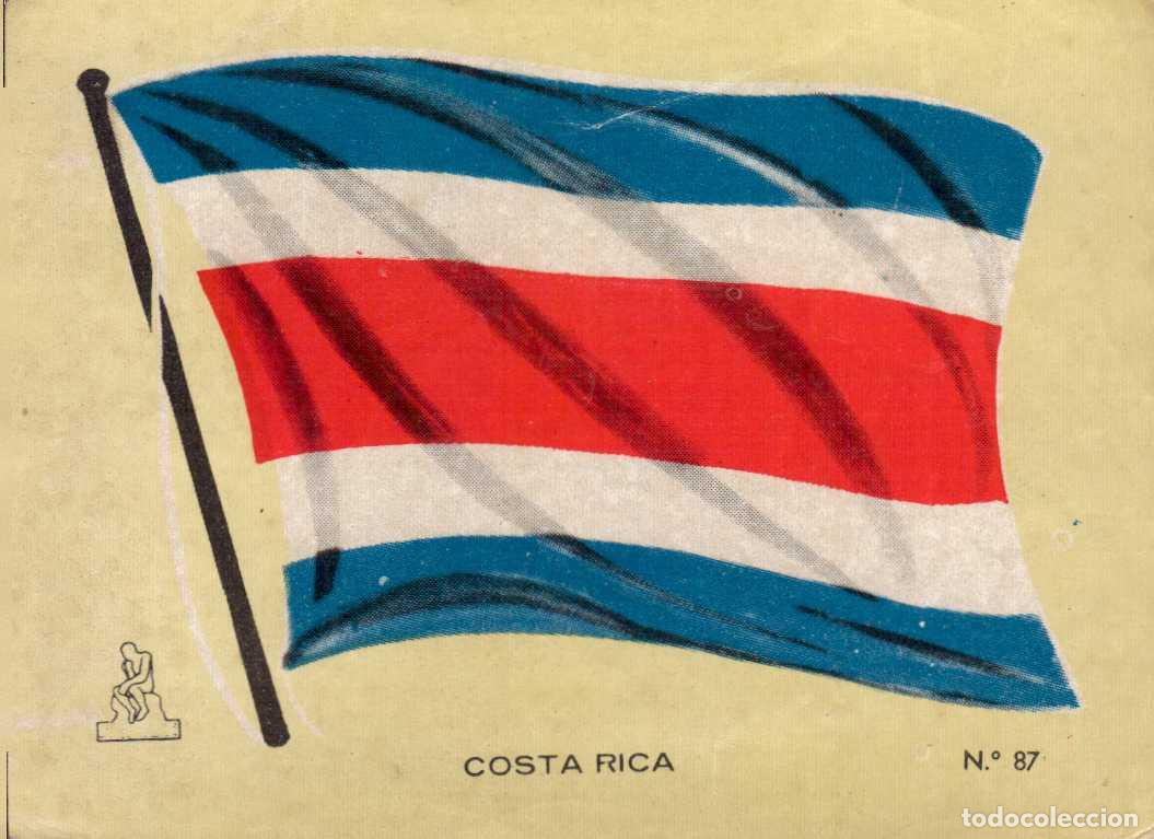 Coleccionismo cromos antiguos: N&ordm; 87 BANDERA COSTA RICA . - CROMO COLECCI&Oacute;N UNIVERSAL ESCUDOS, BANDERAS, MAPAS, MONEDAS. ALES, 1962