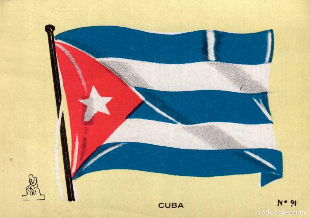 Coleccionismo cromos antiguos: N&ordm; 91 BANDERA CUBA . - CROMO COLECCI&Oacute;N UNIVERSAL ESCUDOS, BANDERAS, MAPAS, MONEDAS. ALES, 1962