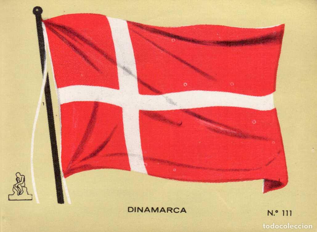 Coleccionismo cromos antiguos: N&ordm; 111 BANDERA DINAMARCA. CROMO COLECCI&Oacute;N UNIVERSAL ESCUDOS, BANDERAS, MAPAS, MONEDAS. ALES, 1962
