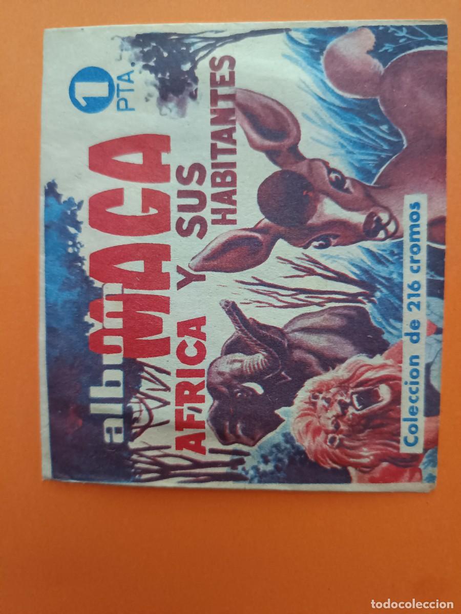 Colecionismo Cromos antigos: SOBRE DE CROMOS SIN ABRIR AFRICA Y SUS HABITANTES MAGA