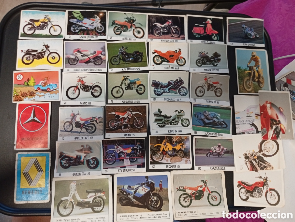 Colecionismo Cromos antigos: LOTE DE CROMOS Y FICHAS ANTIGUAS DE MOTOS &ndash; A&Ntilde;OS 80 &ndash; EDICIONES UNIDAS / A TODO GAS / MOTOS