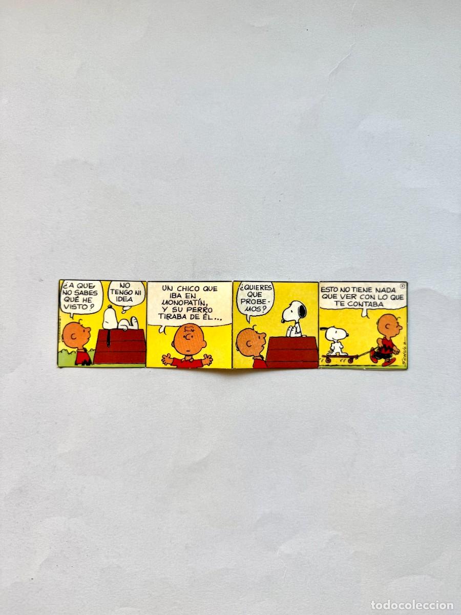 Coleccionismo cromos antiguos: Tira de comic pegatina Snoopy. Panrico. N&uacute;mero 8.
