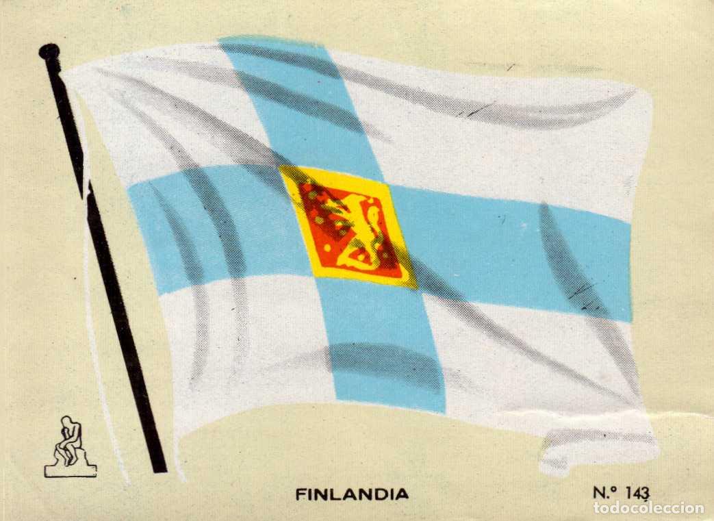 Coleccionismo cromos antiguos: N&ordm;143 BANDERA FINLANDIA . CROMO COLECCI&Oacute;N UNIVERSAL ESCUDOS, BANDERAS, MAPAS, MONEDAS. ALES, 1962