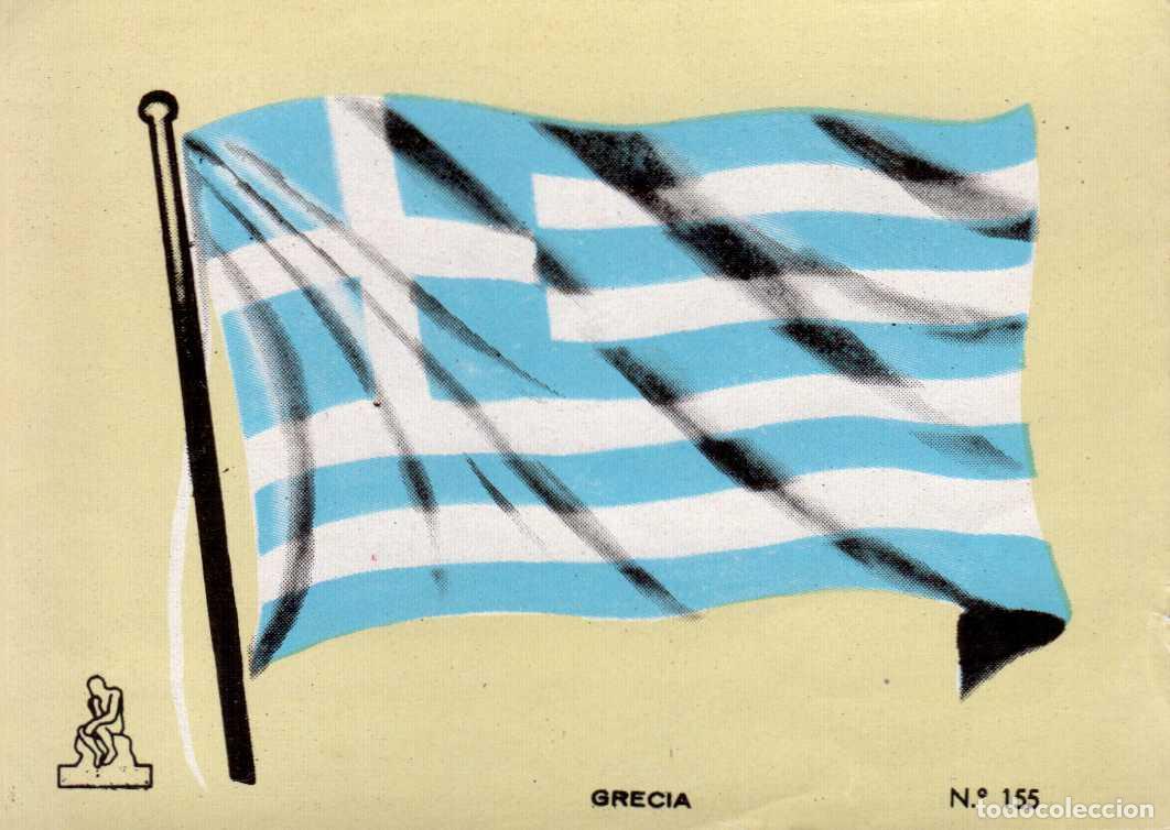 Coleccionismo cromos antiguos: N&ordm;155 BANDERA GRECIA. CROMO COLECCI&Oacute;N UNIVERSAL ESCUDOS, BANDERAS, MAPAS, MONEDAS. ALES, 1962