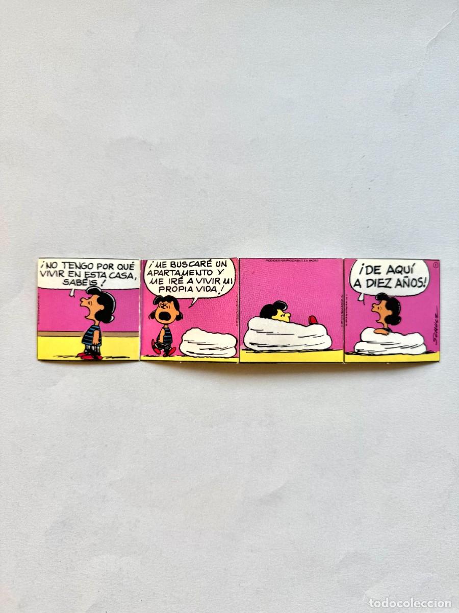 Coleccionismo cromos antiguos: Tira de c&oacute;mic adhesiva Snoopy. Panrico. N&uacute;mero 2.