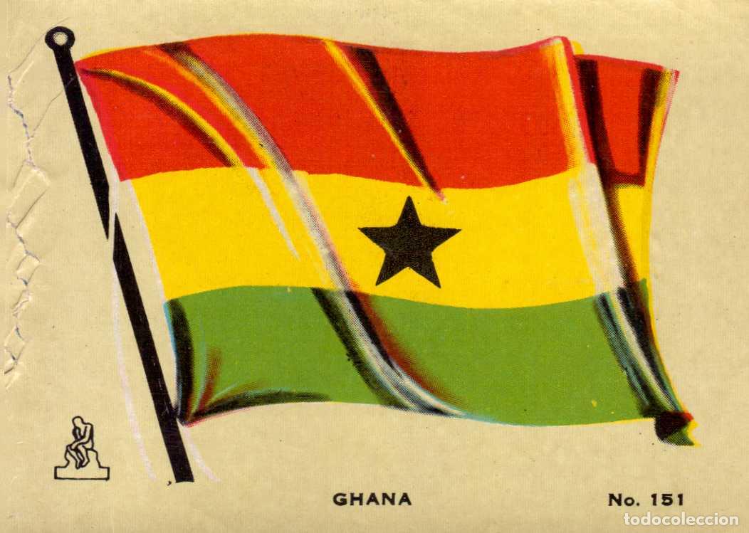 Coleccionismo cromos antiguos: N&ordm;151 BANDERA GHANA. CROMO COLECCI&Oacute;N UNIVERSAL ESCUDOS, BANDERAS, MAPAS, MONEDAS. ALES, 1962