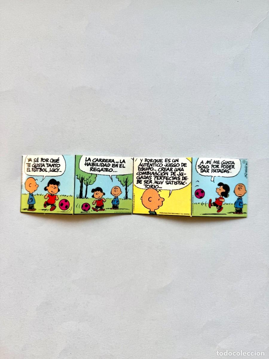 Coleccionismo cromos antiguos: Tira de c&oacute;mic adhesiva Snoopy. Panrico. N&uacute;mero 5.