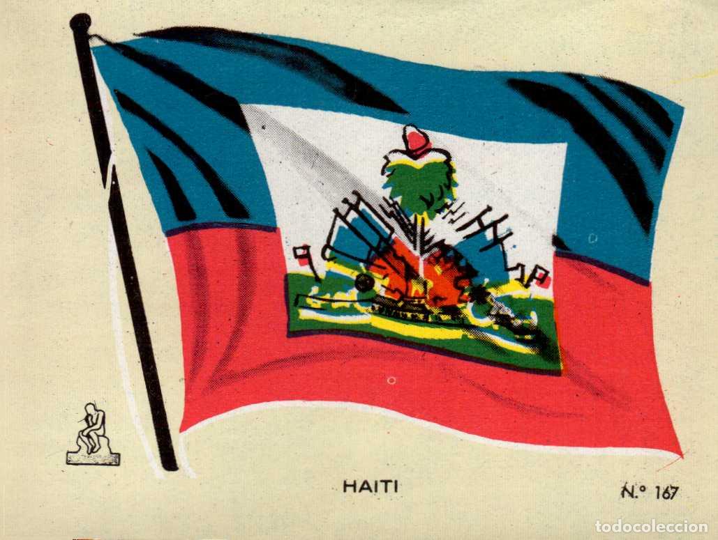 Coleccionismo cromos antiguos: N&ordm;167 BANDERA HAITI . CROMO COLECCI&Oacute;N UNIVERSAL ESCUDOS, BANDERAS, MAPAS, MONEDAS. ALES, 1962