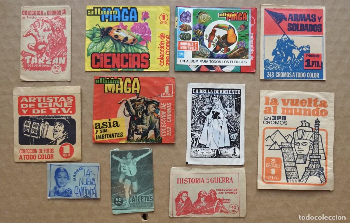 Colecionismo Cromos antigos: LOTE DE SOBRES SIN ABRIR Fher, Maga, Bruguera.....