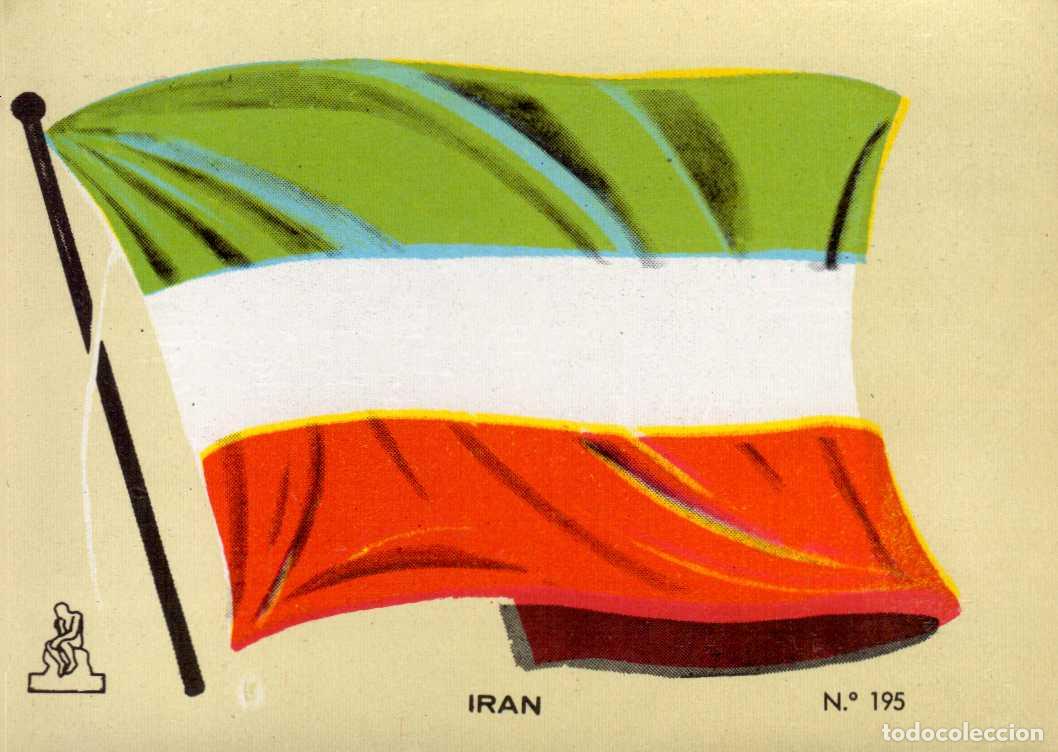 Coleccionismo cromos antiguos: N&ordm;195 BANDERA IRAN . CROMO COLECCI&Oacute;N UNIVERSAL ESCUDOS, BANDERAS, MAPAS, MONEDAS. ALES, 1962