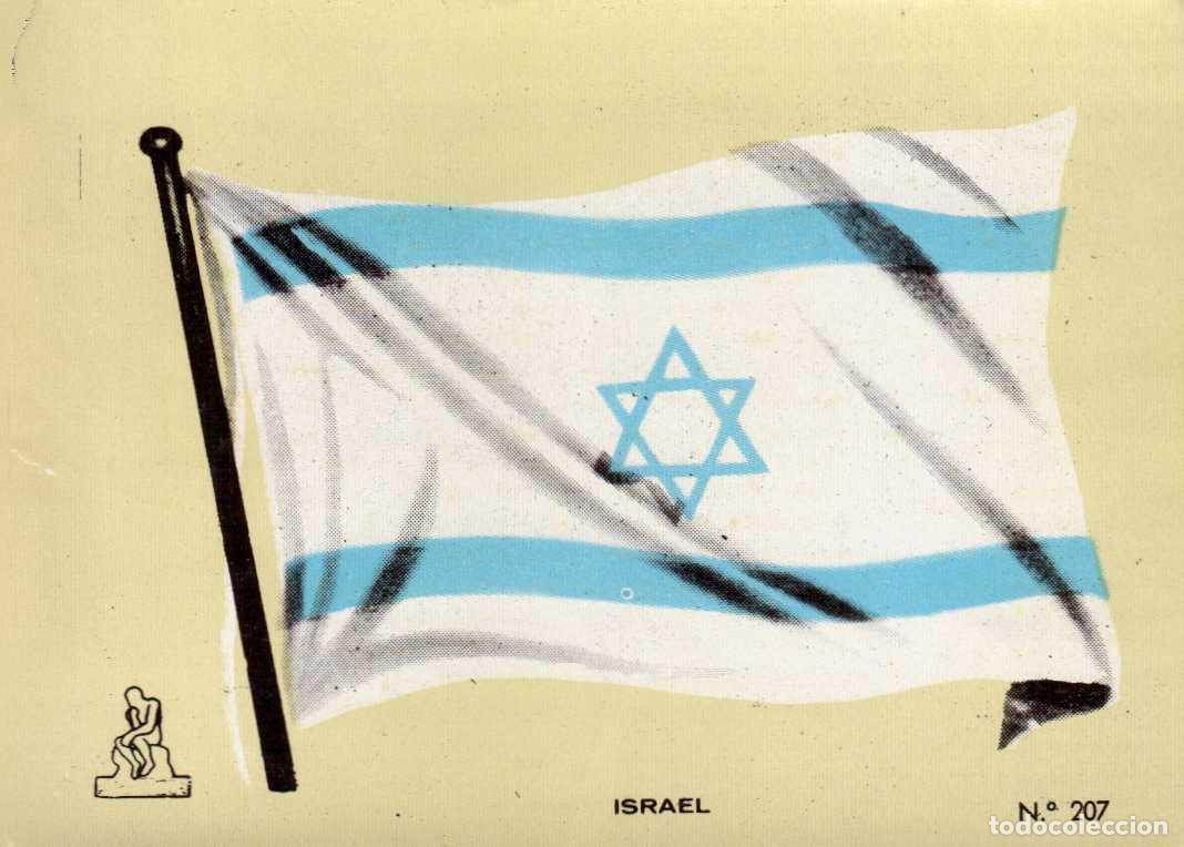 Coleccionismo cromos antiguos: N&ordm;207 BANDERA ISRAEL . CROMO COLECCI&Oacute;N UNIVERSAL ESCUDOS, BANDERAS, MAPAS, MONEDAS. ALES, 1962