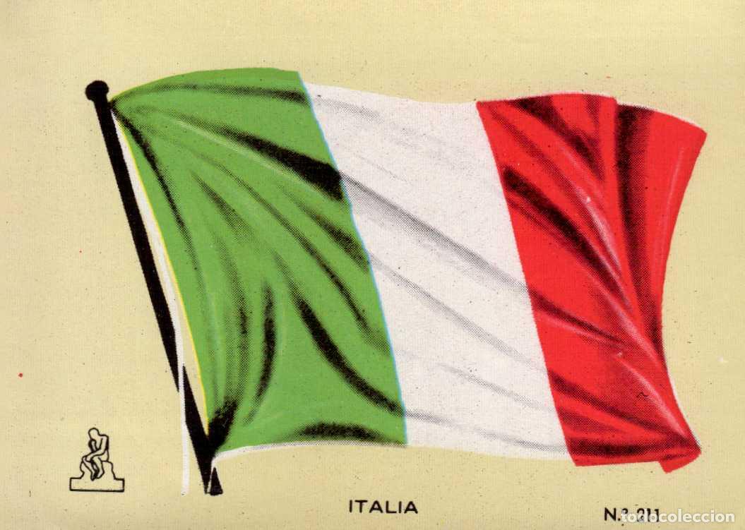 Coleccionismo cromos antiguos: N&ordm;211 BANDERA ITALIA . CROMO COLECCI&Oacute;N UNIVERSAL ESCUDOS, BANDERAS, MAPAS, MONEDAS. ALES, 1962