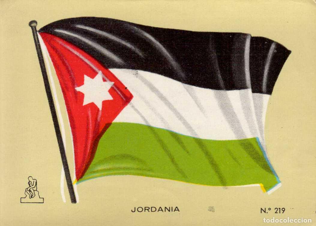 Coleccionismo cromos antiguos: N&ordm;219 BANDERA JORDANIA . CROMO COLECCI&Oacute;N UNIVERSAL ESCUDOS, BANDERAS, MAPAS, MONEDAS. ALES, 1962